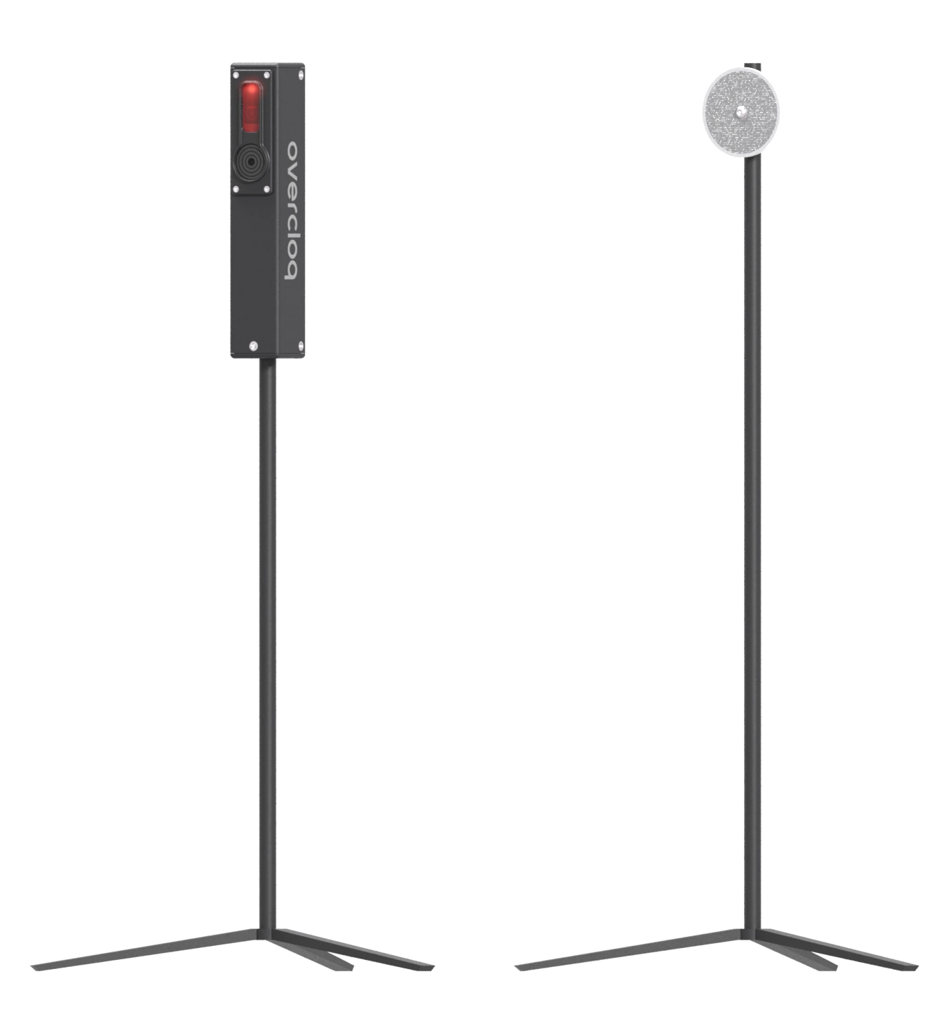 Beam Break sensor and reflector mounted on separate stands